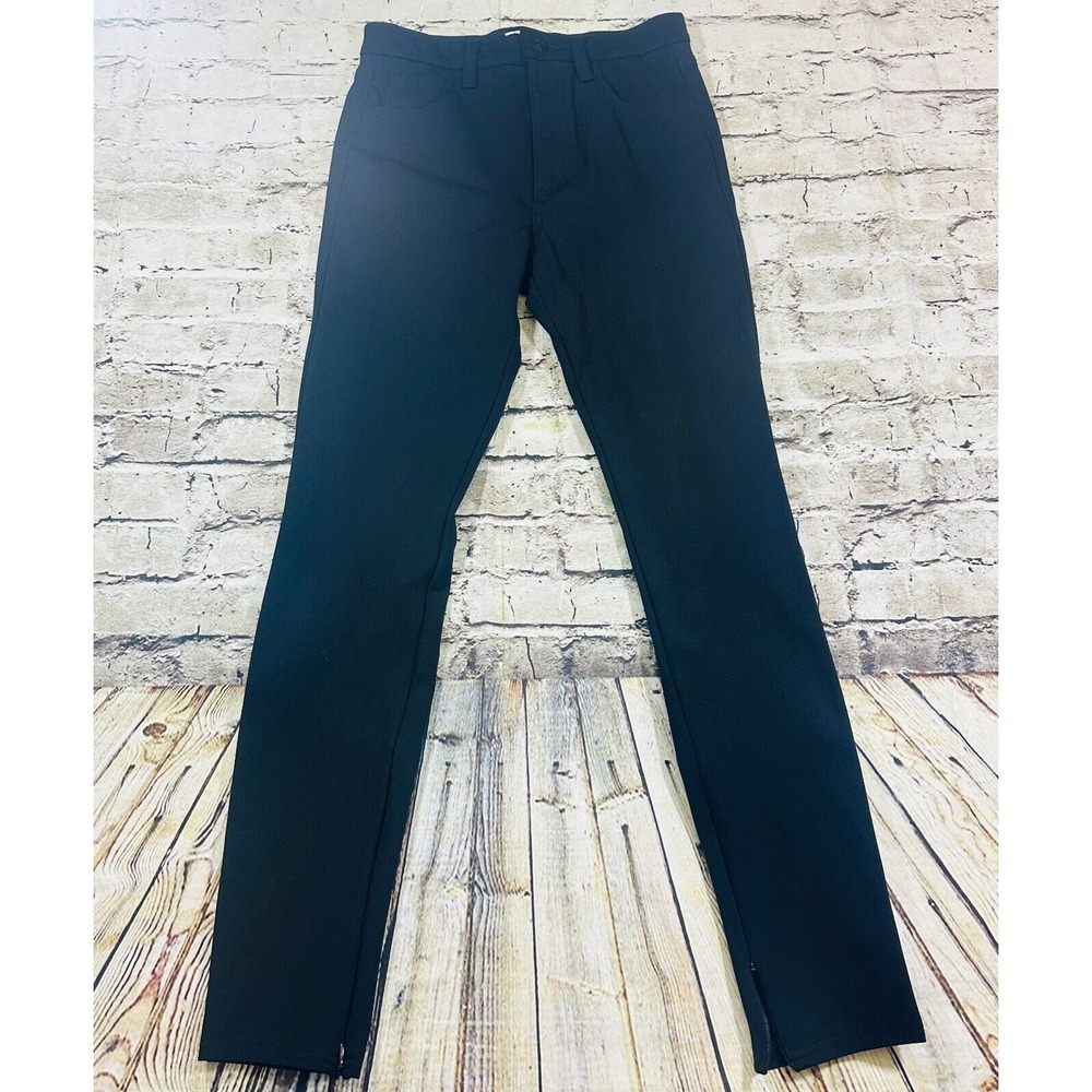 Pistola Jeans Womens 27 Black Slim Stretch Ankle Zipper